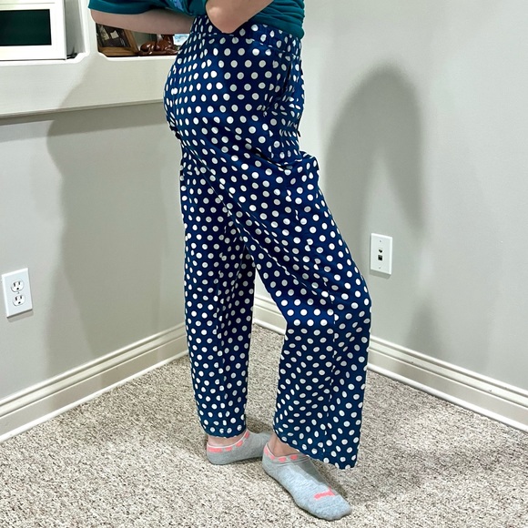 Aerie American Eagle L Navy Polka Dot Pajama Pants! EUC! - Picture 6 of 13